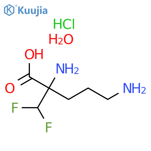 Eflornithine hydrochloride hydrate structure
