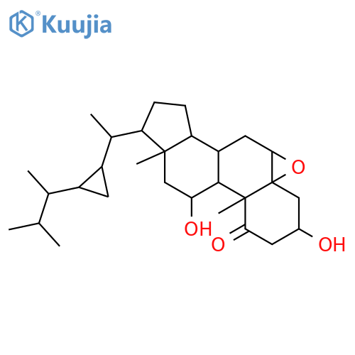 5,6-Epoxy-3,11-dihydroxy-29-norgorgostan-1-one; (3β,5β,6β,11α,24R)-form structure