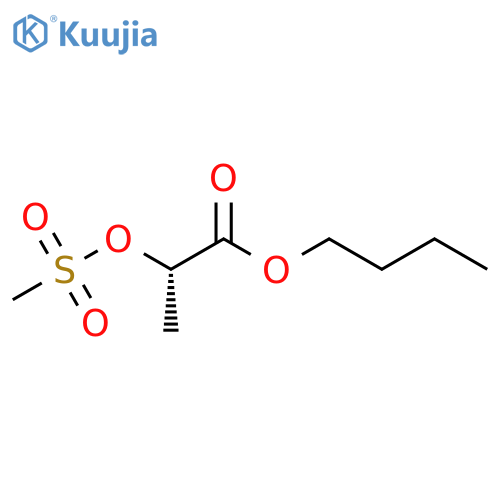 Propanoic acid, 2-[(methylsulfonyl)oxy]-, butyl ester, (2S)- structure
