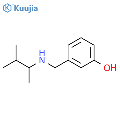 3-{(3-methylbutan-2-yl)aminomethyl}phenol structure
