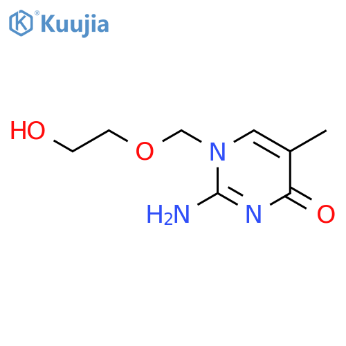 4(1H)-Pyrimidinone, 2-amino-1-[(2-hydroxyethoxy)methyl]-5-methyl- structure