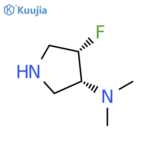 cis-4-fluoro-N,N-dimethyl-pyrrolidin-3-amine structure