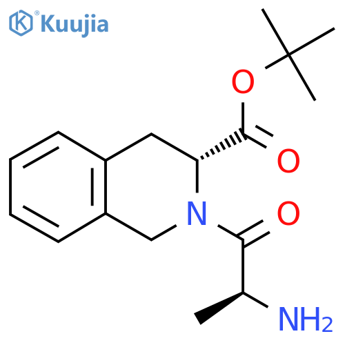 tert-butyl (3R)-2-[(2S)-2-aminopropanoyl]-1,2,3,4-tetrahydroisoquinoline-3-carboxylate structure