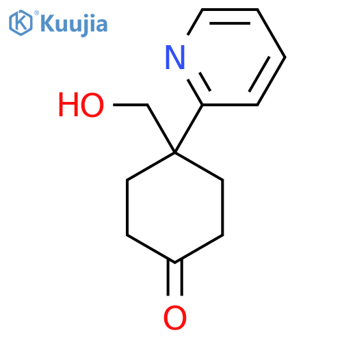4-(Hydroxymethyl)-4-(pyridin-2-yl)cyclohexanone structure