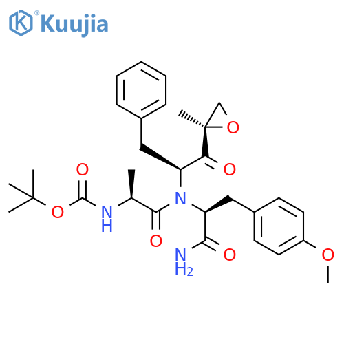 L-Tyrosinamide, N-[(1,1-dimethylethoxy)carbonyl]-L-alanyl-O-methyl-N-[(1S)-2-[(2R)-2-methyl-2-oxiranyl]-2-oxo-1-(phenylmethyl)ethyl]- structure