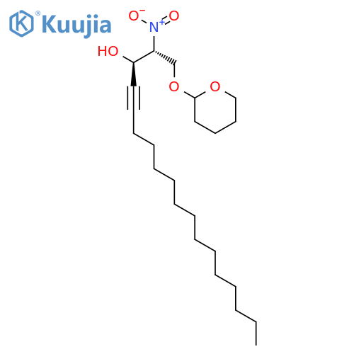 4-Octadecyn-3-ol, 2-nitro-1-[(tetrahydro-2H-pyran-2-yl)oxy]-, (2R*,3R*)- structure