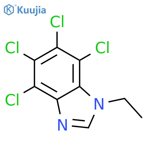 1H-Benzimidazole, 4,5,6,7-tetrachloro-1-ethyl- structure