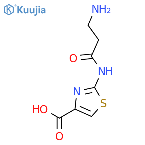 4-Thiazolecarboxylic acid, 2-[(3-amino-1-oxopropyl)amino]- structure