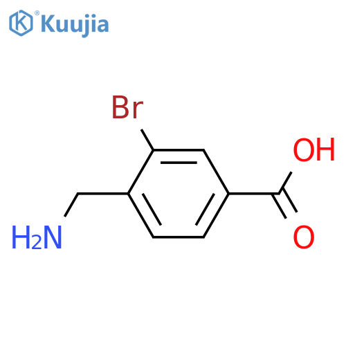 4-(aminomethyl)-3-bromobenzoic acid structure