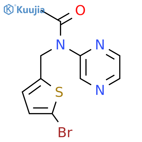 Acetamide, N-[(5-bromo-2-thienyl)methyl]-N-pyrazinyl- structure