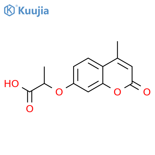 2-(4-methyl-2-oxo-2H-chromen-7-yl)oxypropanoic acid structure