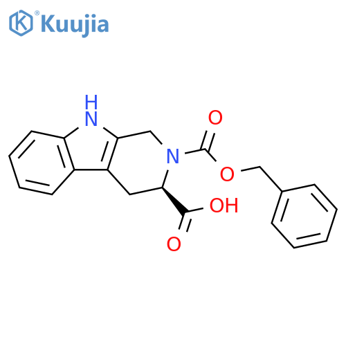 (3R)-2-(benzyloxy)carbonyl-1H,2H,3H,4H,9H-pyrido3,4-bindole-3-carboxylic acid structure