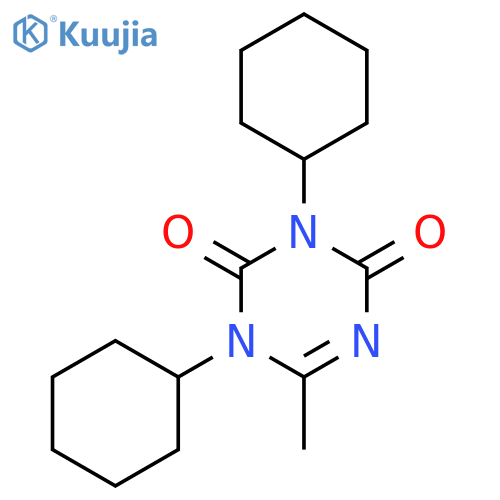 1,3,5-Triazine-2,4(1H,3H)-dione, 1,3-dicyclohexyl-6-methyl- structure