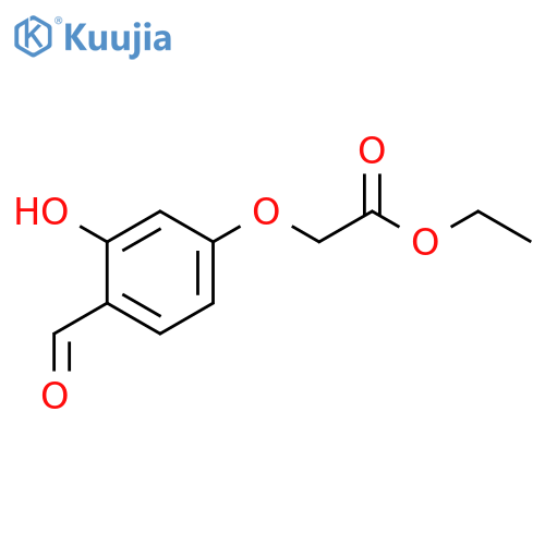 Acetic acid, (4-formyl-3-hydroxyphenoxy)-, ethyl ester structure