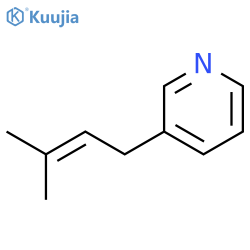 Pyridine, 3-(3-methyl-2-butenyl)- structure