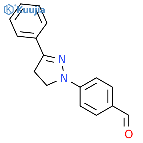 4-(3-Phenyl-4,5-dihydro-1H-pyrazol-1-yl)benzaldehyde structure