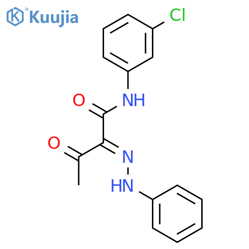 Butanamide, N-(3-chlorophenyl)-3-oxo-2-(phenylhydrazono)- structure
