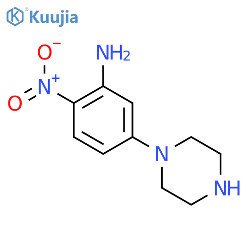 2-Nitro-5-(1-piperazinyl)aniline structure