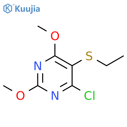 Pyrimidine, 4-chloro-5-(ethylthio)-2,6-dimethoxy- structure