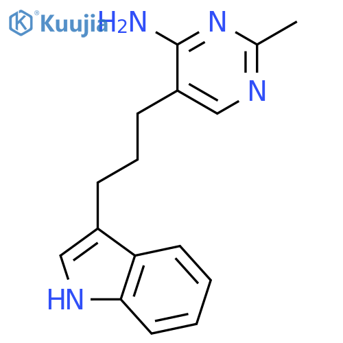 4-Pyrimidinamine, 5-[3-(1H-indol-3-yl)propyl]-2-methyl- structure