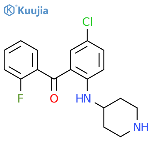 Methanone, [5-chloro-2-(4-piperidinylamino)phenyl](2-fluorophenyl)- structure