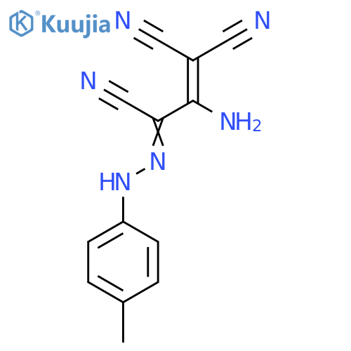 1-Propene-1,1,3-tricarbonitrile, 2-amino-3-[(4-methylphenyl)hydrazono]- structure