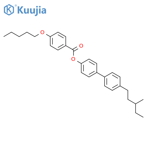 Benzoic acid, 4-(pentyloxy)-, 4'-(3-methylpentyl)[1,1'-biphenyl]-4-yl ester structure