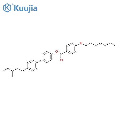 Benzoic acid, 4-(heptyloxy)-, 4'-(3-methylpentyl)[1,1'-biphenyl]-4-yl ester structure