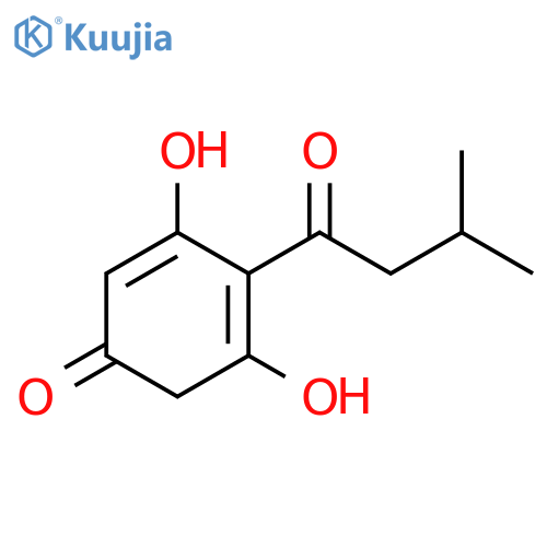2,4-Cyclohexadien-1-one, 3,5-dihydroxy-4-(3-methyl-1-oxobutyl)- structure