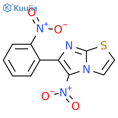 Imidazo[2,1-b]thiazole,2,3-dihydro-5-nitro-6-(nitrophenyl)- (9CI) structure