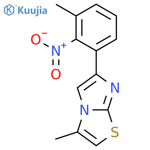 Imidazo[2,1-b]thiazole, 3-methyl-6-(methylnitrophenyl)- structure