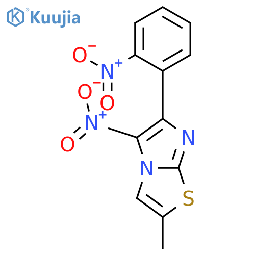 Imidazo[2,1-b]thiazole, 2-methyl-5-nitro-6-(nitrophenyl)- structure