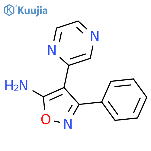 5-Isoxazolamine, 3-phenyl-4-pyrazinyl- structure