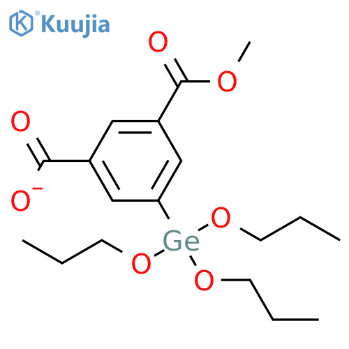 1,3-Benzenedicarboxylic acid, 5-(tripropoxygermyl)-, monomethyl ester structure