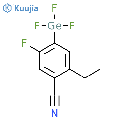 Benzonitrile, 2-ethyl-5-fluoro-4-(trifluorogermyl)- structure