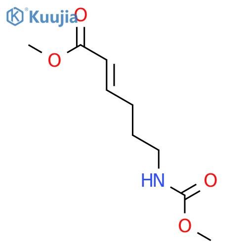 2-Hexenoic acid, 6-[(methoxycarbonyl)amino]-, methyl ester, (E)- structure