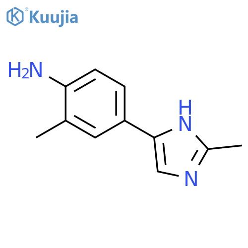 Benzenamine, 2-methyl-4-(2-methyl-1H-imidazol-4-yl)- structure