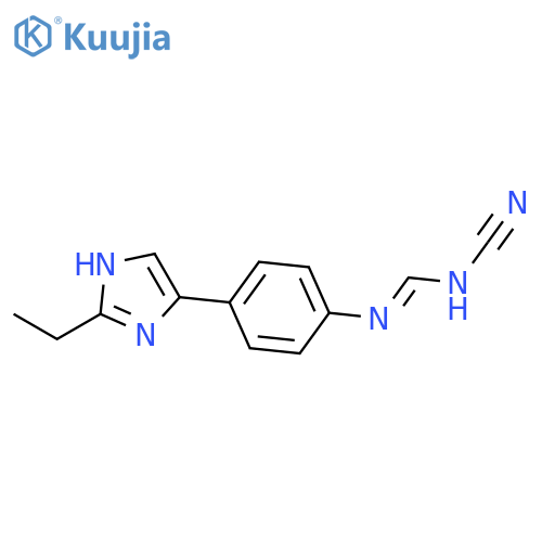 Methanimidamide, N-cyano-N'-[4-(2-ethyl-1H-imidazol-4-yl)phenyl]- structure