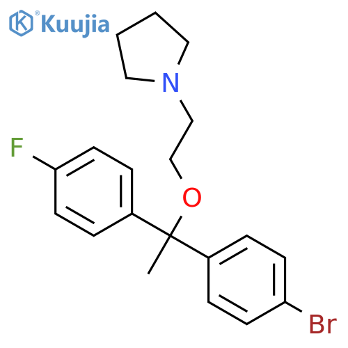 Pyrrolidine, 1-[2-[1-(4-bromophenyl)-1-(4-fluorophenyl)ethoxy]ethyl]- structure