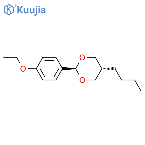 1,3-Dioxane, 5-butyl-2-(4-ethoxyphenyl)-, trans- structure