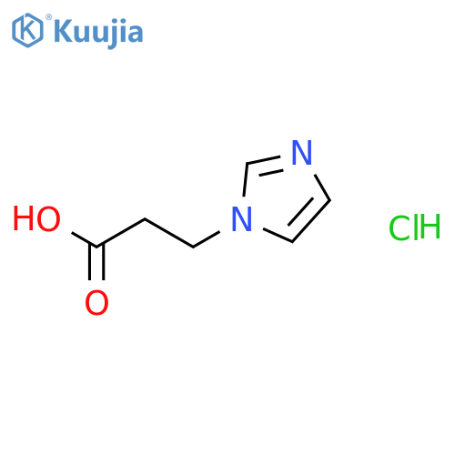3-imidazol-1-ylpropanoic acid;hydrochloride structure