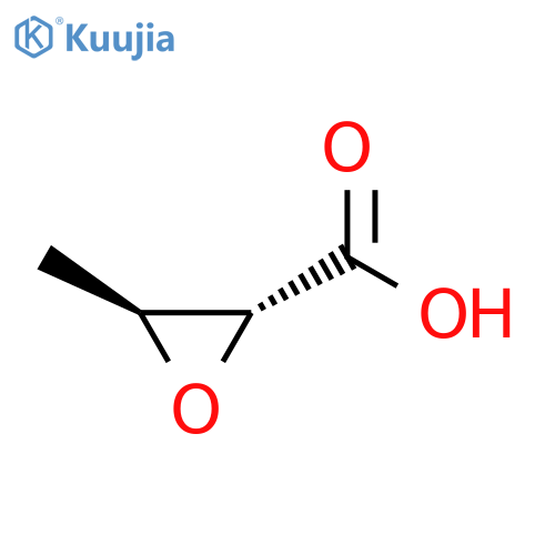 trans-rel-(2R,3S)-3-methyloxirane-2-carboxylic acid structure