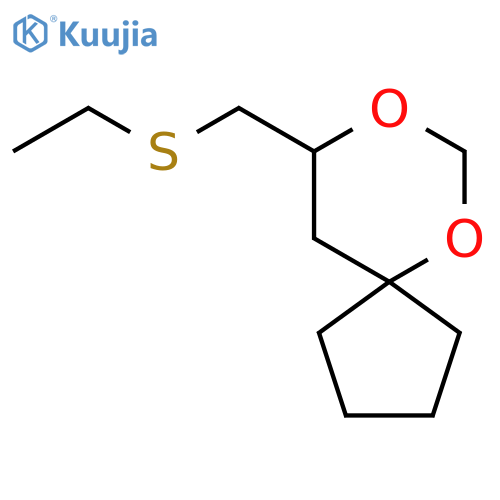 6,8-Dioxaspiro[4.5]decane, 9-[(ethylthio)methyl]- structure