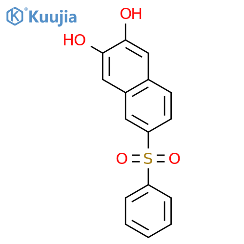6-(Benzenesulfonyl)naphthalene-2,3-diol structure