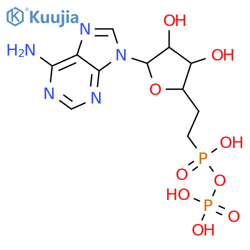 9H-Purin-6-amine,9-[5,6-dideoxy-6-[hydroxy(phosphonooxy)phosphinyl]-b-D-ribo-hexofuranosyl]- structure