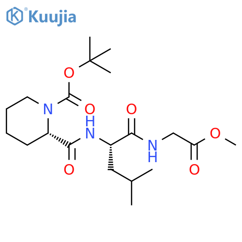 Glycine, N-[N-[[1-[(1,1-dimethylethoxy)carbonyl]-2-piperidinyl]carbonyl]-L-leucyl]-, methyl ester, (S)- (9CI) structure