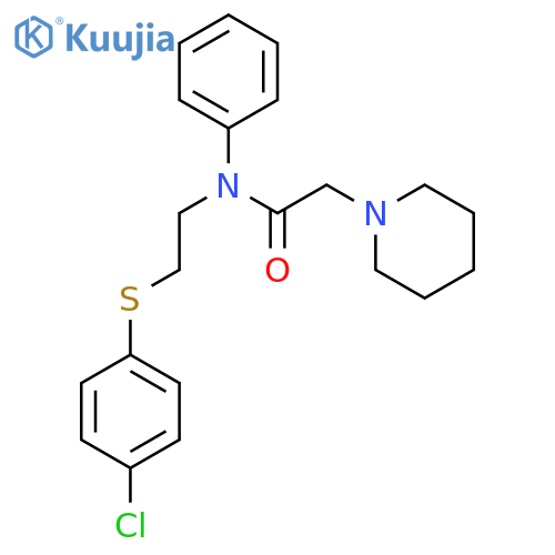 1-Piperidineacetanilide, N-(2-((p-chlorophenyl)thio)ethyl)- structure