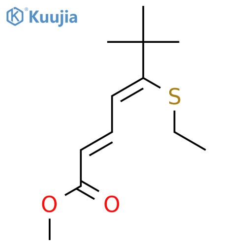 2,4-Heptadienoic acid, 5-(ethylthio)-6,6-dimethyl-, methyl ester structure