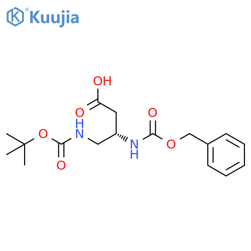 Butanoic acid,4-[[(1,1-dimethylethoxy)carbonyl]amino]-3-[[(phenylmethoxy)carbonyl]amino]-,(S)- (9CI) structure
