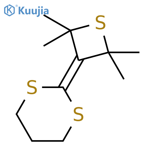 1,3-Dithiane, 2-(2,2,4,4-tetramethyl-3-thietanylidene)- structure
